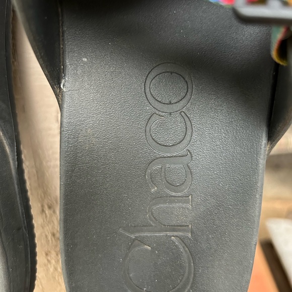 Chaco chillos slide sandals lightweight rainbow straps Sz W 10 - Picture 4 of 7
